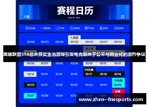 英雄联盟S14总决赛奖金池激增引发电竞圈关于公平与商业化的激烈争议 英雄联盟S14总决赛奖金池激增引发电竞圈关于公平与商业化的激烈争议